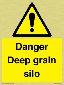 Danger Deep grain silo